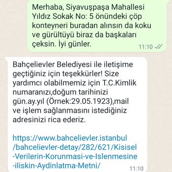 İstanbul Bahçelievler Belediyesi Ve Konteyner