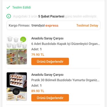 Trendyol Eksik Gelen Ürün Ve Reddedilen Değerlendirme
