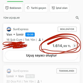 SunExpress Hava Yolları Enuygun Uygulamasının Fatura Kesmediği 50 Lira