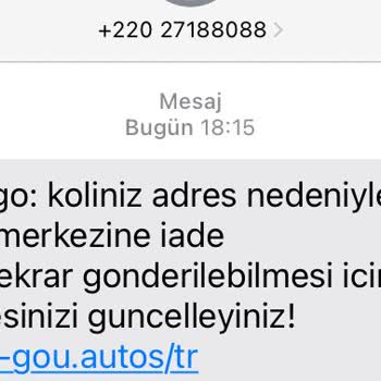 +220 Li Numaradan Gelen Mesaj