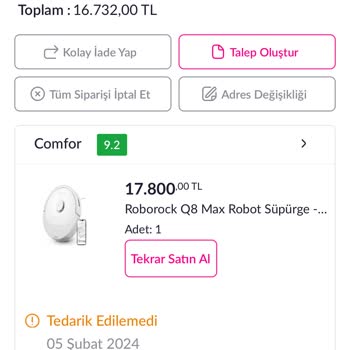 Pazarama Alışveriş Uygulamasında İptal Edilen Ürünün Daha Yüksek Fiyattan Satışa Sunulması
