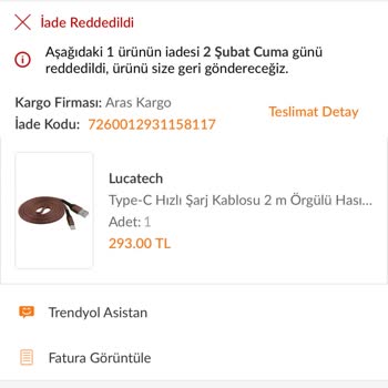 Trendyol'un Bozuk Ürün Satışı