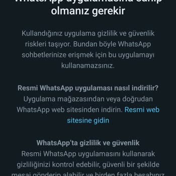 WhatsApp Messenger Sorunu