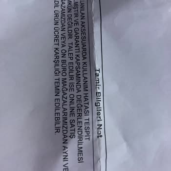 Genpanın Hatalı Ve Garantili Ürünü Hakkında Sorumluluk Almaması!