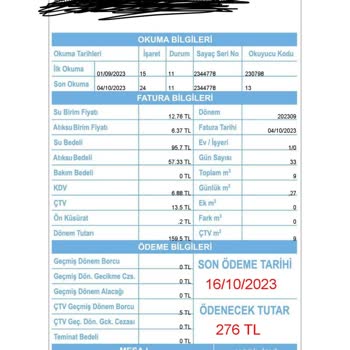 İBB-İSKİ Su Faturasında Ödenecek Tutar İle Donem Tutarı Tutarsızlığı