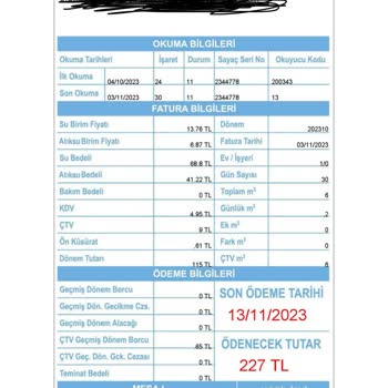 İBB-İSKİ Su Faturasında Ödenecek Tutar İle Donem Tutarı Tutarsızlığı
