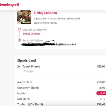Yemeksepeti, Kurye Ücretini Beyan Etmiyor.