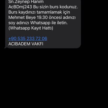 Acıbadem Vakfı (Burs Başvurusu) Öğrenci Bursu Adı Altında Şüpheli Bilgi Toplama