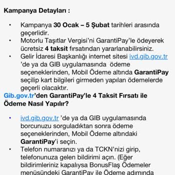 Garanti BBVA Garanti Pay Ödeme Taksitlendirme Yapmıyor