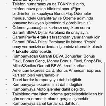 Garanti BBVA Garanti Pay Ödeme Taksitlendirme Yapmıyor