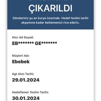 ebebek Kargom Teslim Edilmedi, Açıklama Yok.