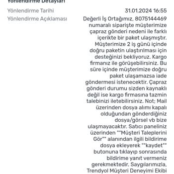 Sendeo Kargo Firmasının Çapraz Kargo Hatası