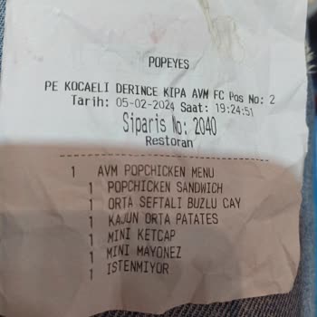 Yeni Açılan Popeyes'ta Hayal Kırıklığı!