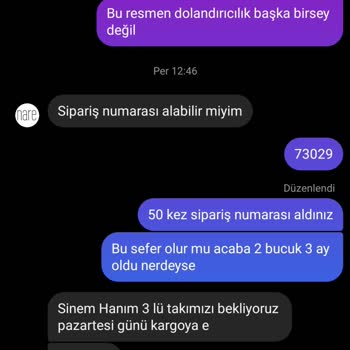 Ücretini Ödediğim Siparişim Hala Kargo Hazırlık Aşamasında Nare Giyim