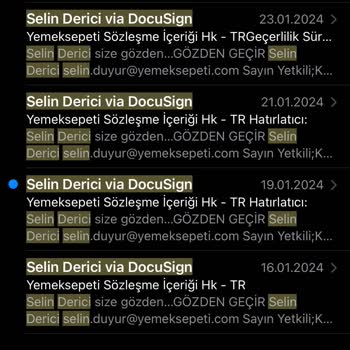 Yemeksepeti İşletmesi Geri Dönüş Sorunu
