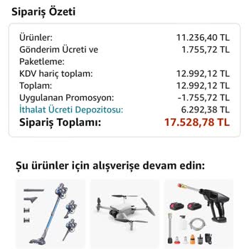 Amazondan Gönderilemeyen Ürün