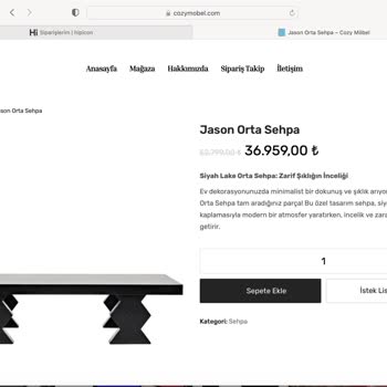 Hipicon Cozy Möbel'in Haksız Ve Adaletsiz Sipariş İptali