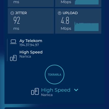 Ay Telekom Hız Testi Çok Düşük