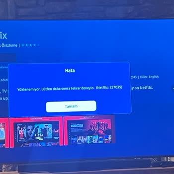 Samsung QE85Q70C 85 İnç Aplikasyon Kurma Hatası Veriyor
