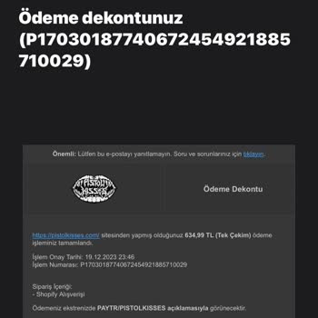 Pistol Kisses Geri Dönüş Sağlanmaması Ve İade Talebi