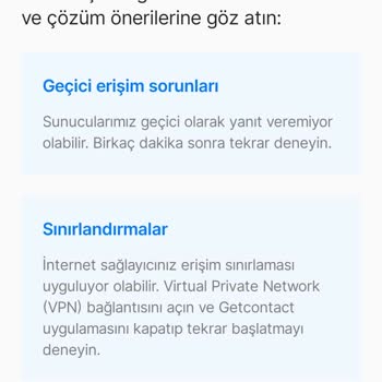 Getcontact Giriş Yapamıyorum 5001 Kod
