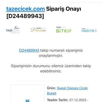 Taze Çiçek Ücret İadesini Yatırmıyor