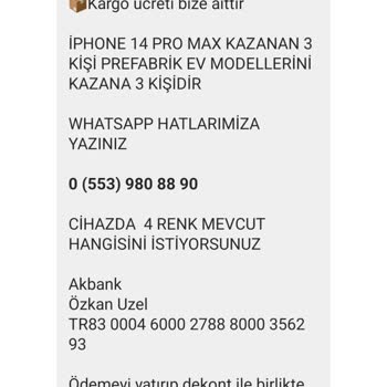 Trevimprefabrik (Instagram) Çekiliş Vaadiyle Mağduriyet Yaşadım