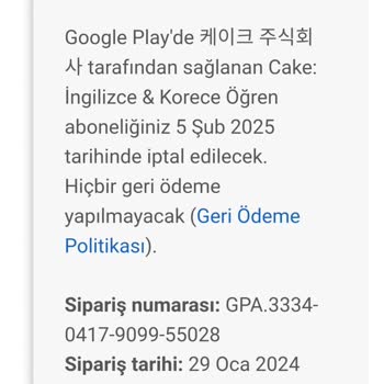 Google Play Yanlış Satın Alma Sorunu