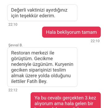 Usta Dönerci Ve Yemek Sepeti'nden Sipariş Verilmez