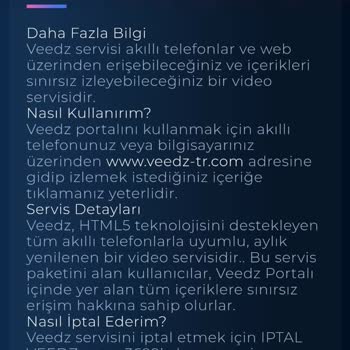 Veedz-tr.com Veedz Haksız Yapılan Abonelik Ücretimin İadesi