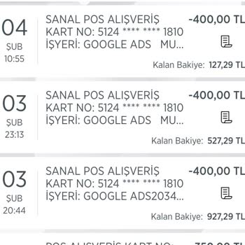 Ziraat Bankası Ziraat Hesabımdan, Google Ads Tarafından Benden Habersiz Para Çekildi!