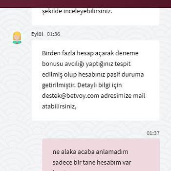Betvoy Bonus Kazancımı Ödemedi