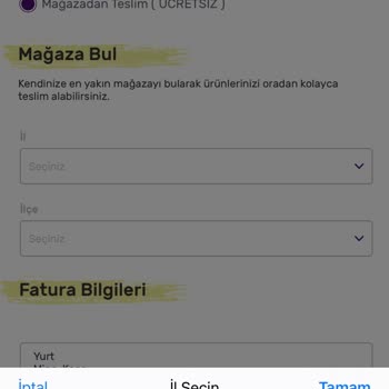 Gratis Online Alışverişte Bulunduğum Şehir Yok!