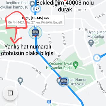 EGO Genel Müdürlüğü Şoförün Yanlış Hat Numarasıyla Çıkış Yapması Yalan Beyanda Bulunması