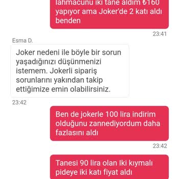 Yemek Sepeti Joker Hatası