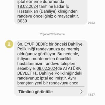 MHRS (Merkezi Hekim Randevu Sistemi) Hastanede Olmayan Doktor