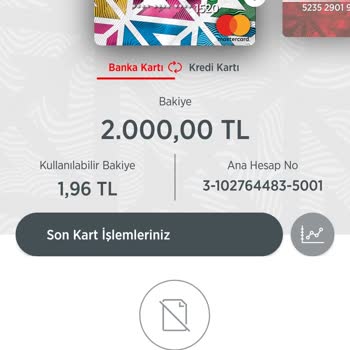 Ziraat Bankası Harçlık Avans Kullanılabilir Bakiyem 1,96 Kuruş