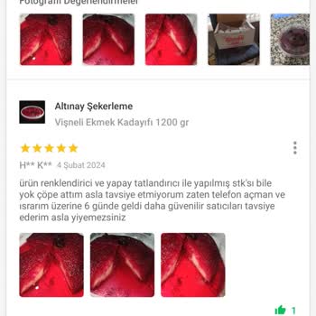 Altınay Şekerleme Trendyol Aracılığıyla Satılan Tatlı Ürünlerde Kalite Sorunları