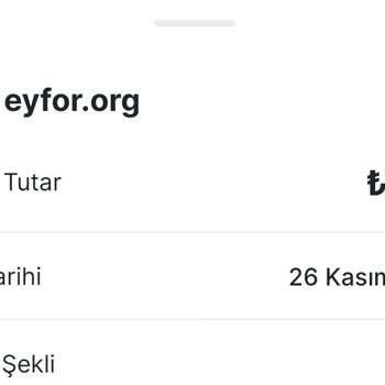 Eyfor (eyfor.org) Hızlı Geri Dönüş İstiyorum