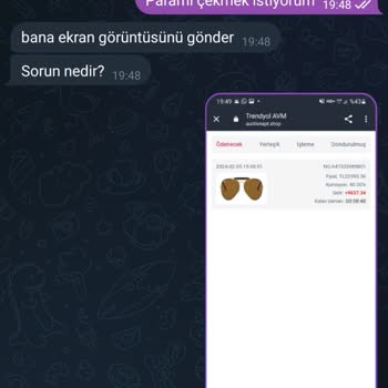 Trendyol Sipariş Onaylama Paramı İstiyorum