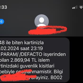 Param DeFacto İzinsiz Para Çekimi