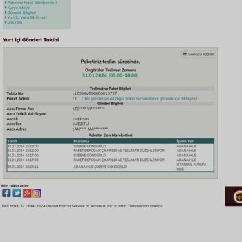UPS Türkiye'nin Kargomu Hala Teslim Etmemesi