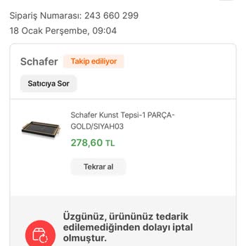 Hepsiburada İptal Edilen Siparişler