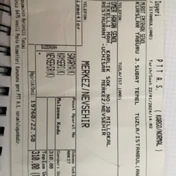 PTT Kargo PTT Nevşehir Şubesi Hasarlı Teslimat