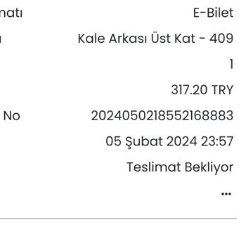 Banabilet Biletimi Teslim Etmedi