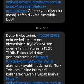 Türk Telekom Günü Geçmemiş Faturamda Hattımı Kapattı