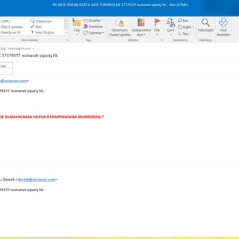 Avansaspro Gelmeyen Parası İade Edilmeyen Sipariş / Alay Konusu