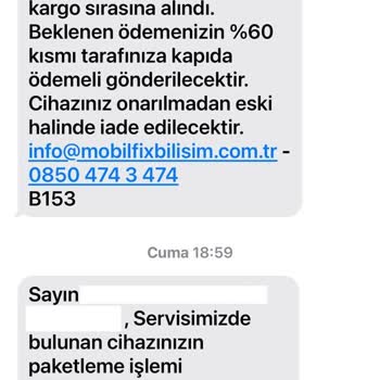 Mobilfix Bilişim Teknik Servis Mağduriyeti