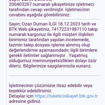 Sürat Kargo İade Ödemesi Zorluğu