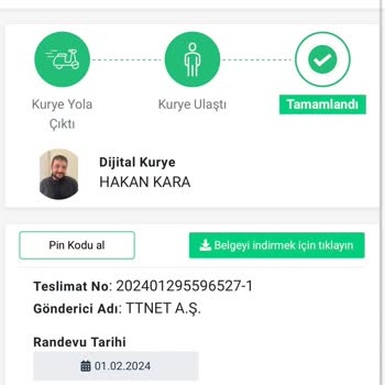 Dijital Kurye Başvuru Bilgilerimi İletmiyor
